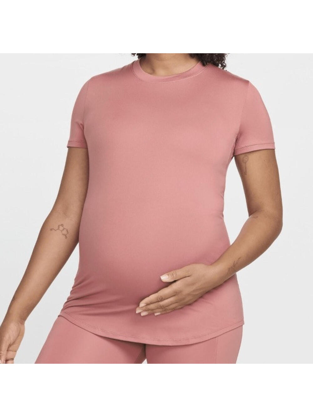 $45 Nike One Women’s Dri-Fit Maternity Canyon Pink Slim Fit Top Sz M FN5001 634